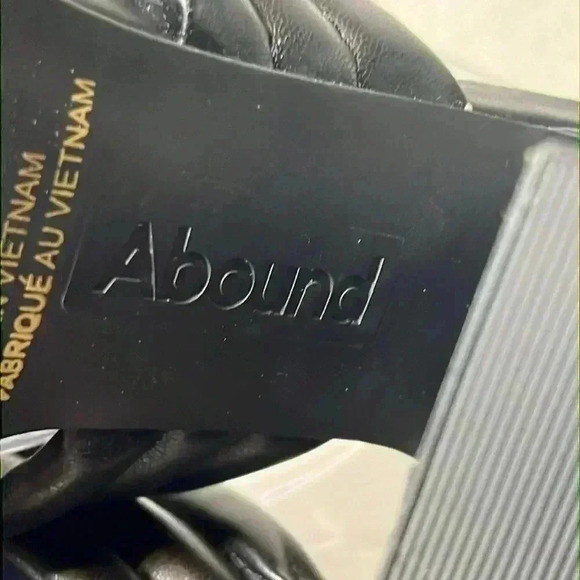 Abound Black Heel Cross Pattern Womens Size 9.5M - Picture 10 of 12